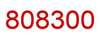Number 808300 red image