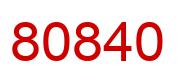 Number 80840 red image