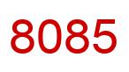 Number 8085 red image