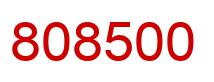 Number 808500 red image