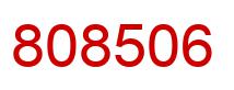 Number 808506 red image