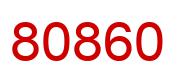Number 80860 red image