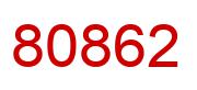 Number 80862 red image