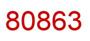 Number 80863 red image