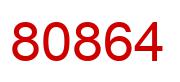 Number 80864 red image