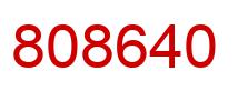 Number 808640 red image