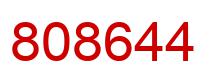 Number 808644 red image
