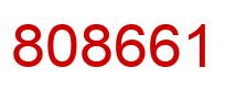 Number 808661 red image