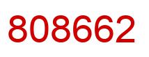 Number 808662 red image