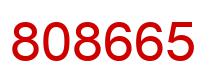 Number 808665 red image