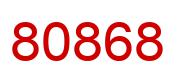 Number 80868 red image