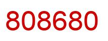 Number 808680 red image