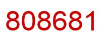 Number 808681 red image