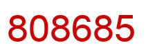 Number 808685 red image