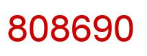 Number 808690 red image