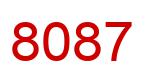 Number 8087 red image