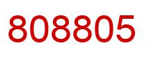 Number 808805 red image