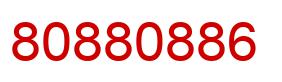 Number 80880886 red image