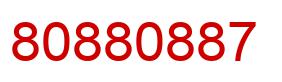 Number 80880887 red image