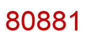 Number 80881 red image