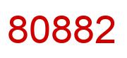 Number 80882 red image
