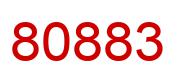Number 80883 red image