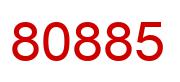 Number 80885 red image