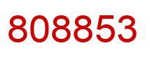 Número 808853 imagen rojo
