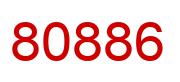 Number 80886 red image