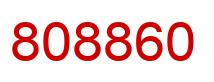Number 808860 red image