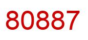 Number 80887 red image
