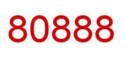 Number 80888 red image