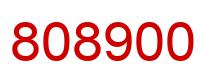 Number 808900 red image