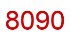 Number 8090 red image