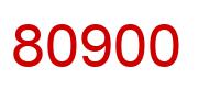 Number 80900 red image