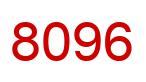 Number 8096 red image