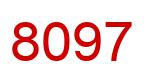 Number 8097 red image