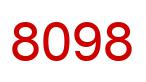 Number 8098 red image