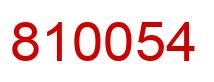 Number 810054 red image