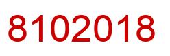 Number 8102018 red image