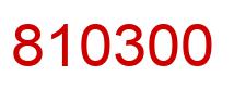 Number 810300 red image