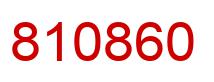 Number 810860 red image