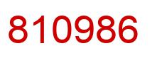 Number 810986 red image