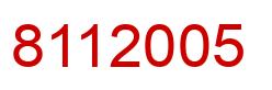 Número 8112005 imagen rojo
