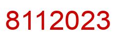 Number 8112023 red image