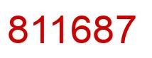 Number 811687 red image