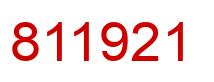 Número 811921 imagen rojo