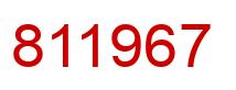 Number 811967 red image