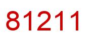 Number 81211 red image