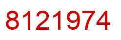 Number 8121974 red image